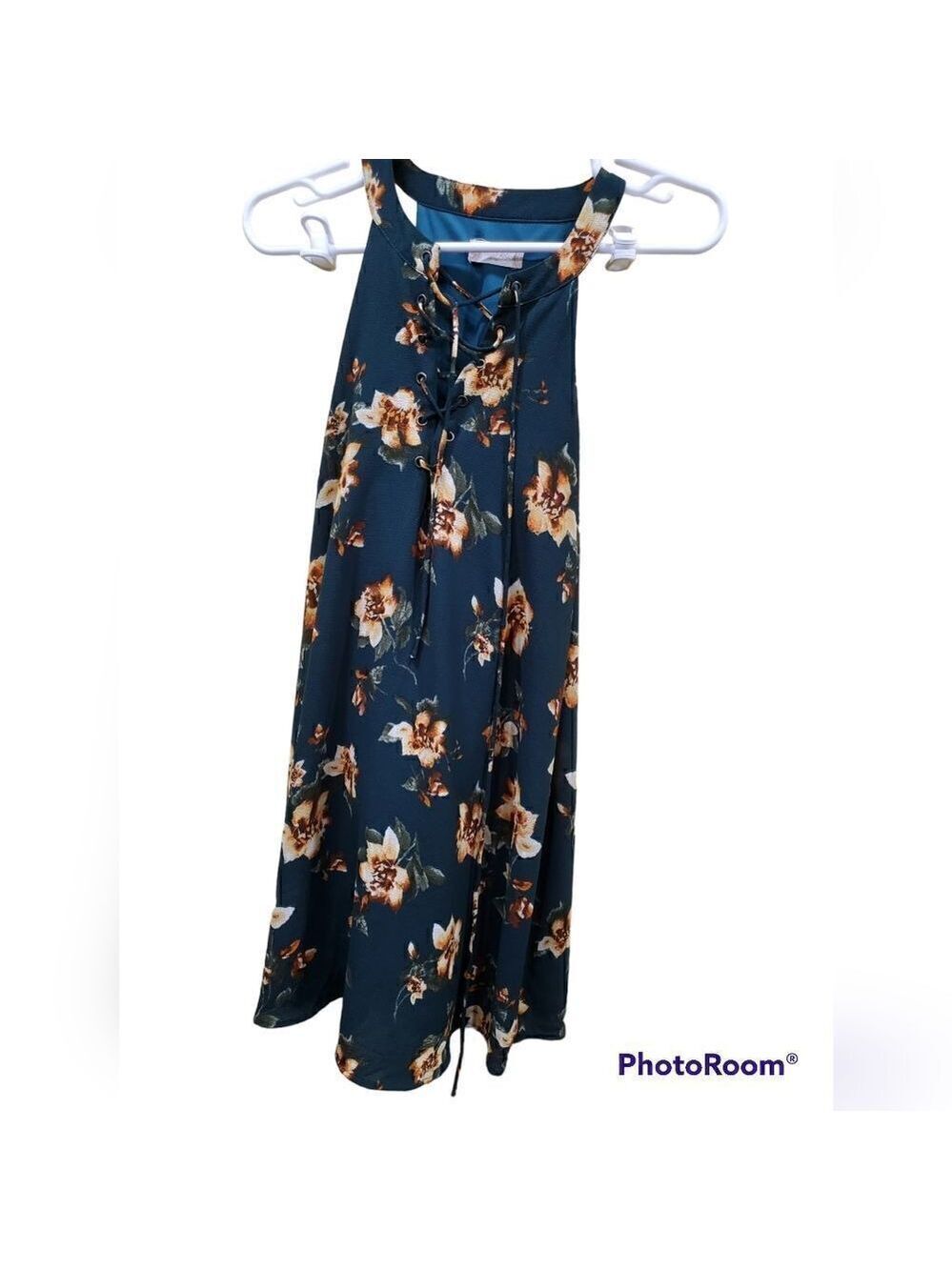 Altar'd State Floral Lace Up Dress M Boho Romantic Cottagecore